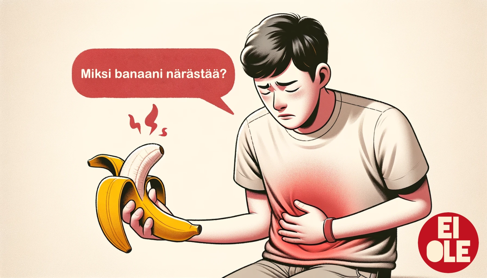 miksi banaani närästää